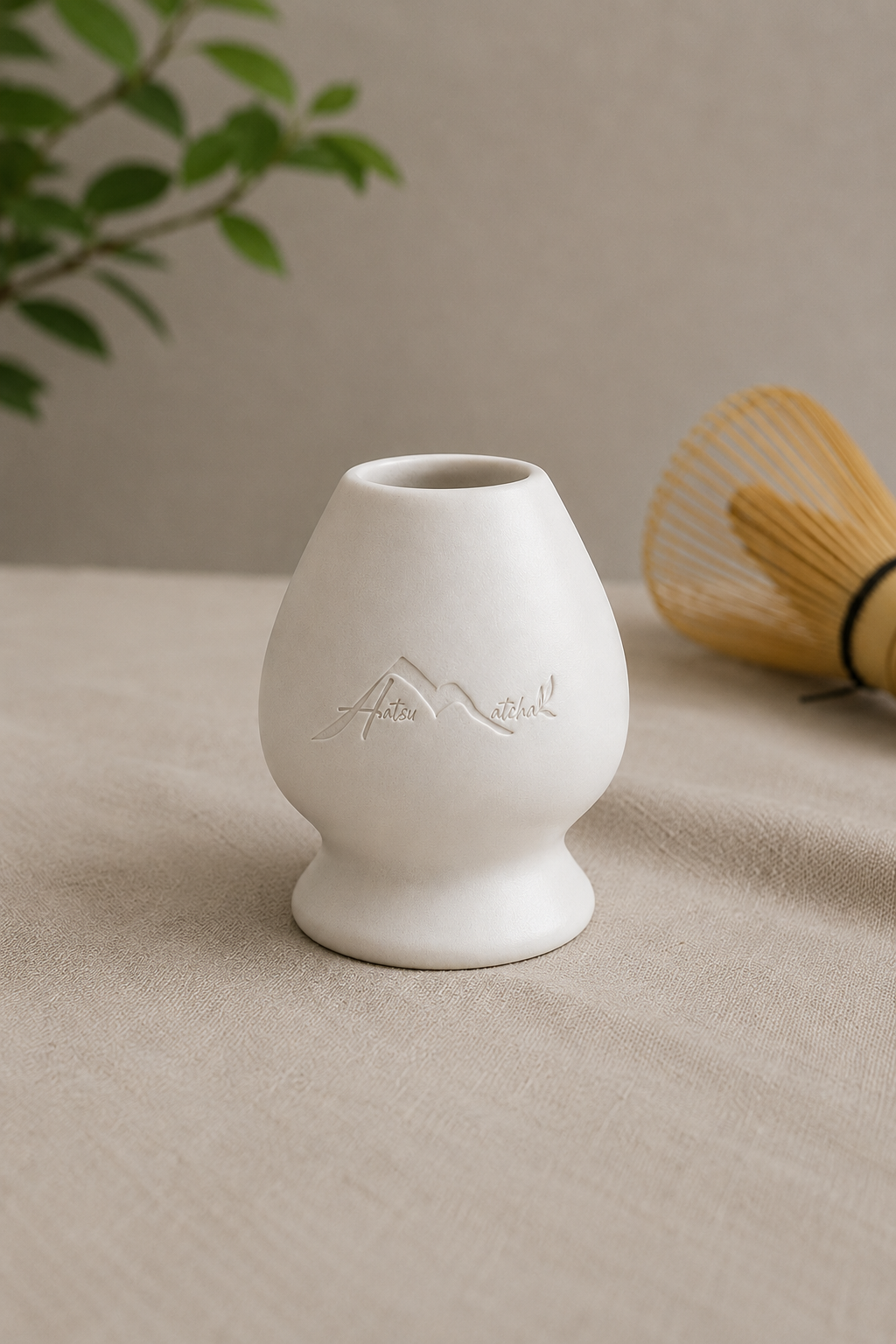 White Chasen Holder (Chasen Naoshi)